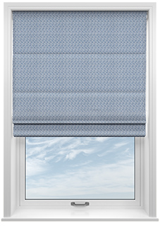 Aztec, Indigo - Twist&Fit Roman Blind